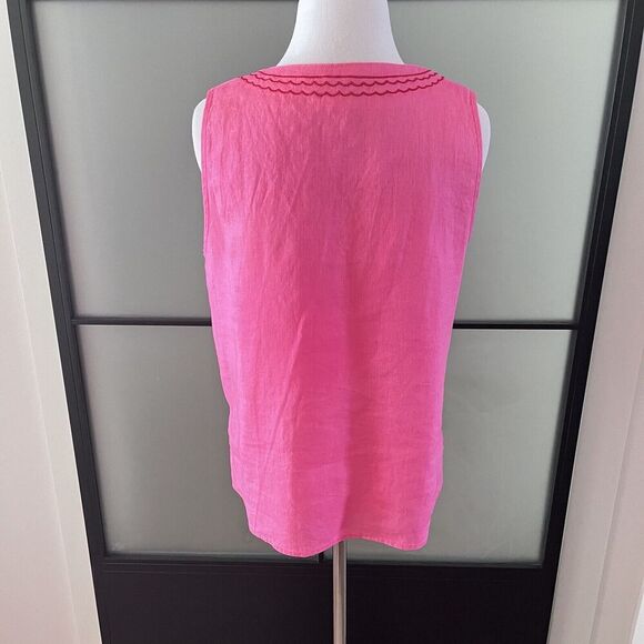 Hiho Tortola 100% Linen Tank Top Women’s Size Small Tunic Pink Boho Lagenlook - Picture 5 of 9